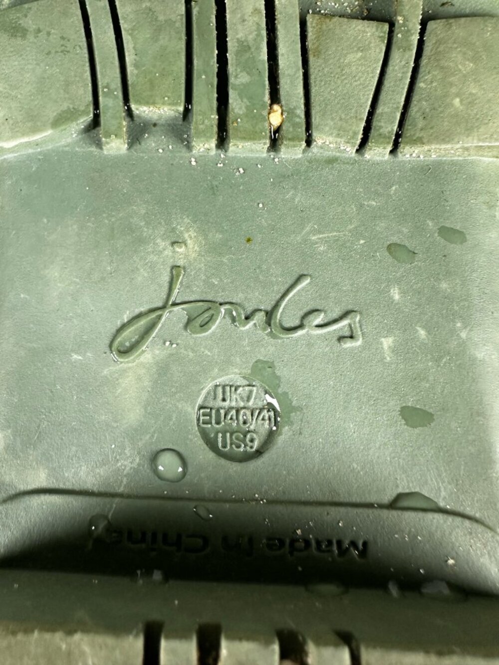 Joules Women’s Size 9 Tall Welly Wellies Army Green Wildflowers Theme Rain Boots - Picture 8 of 16